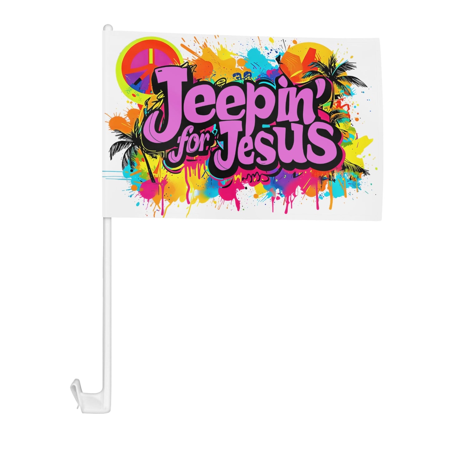 Jeepin Window Flag 12 x 18