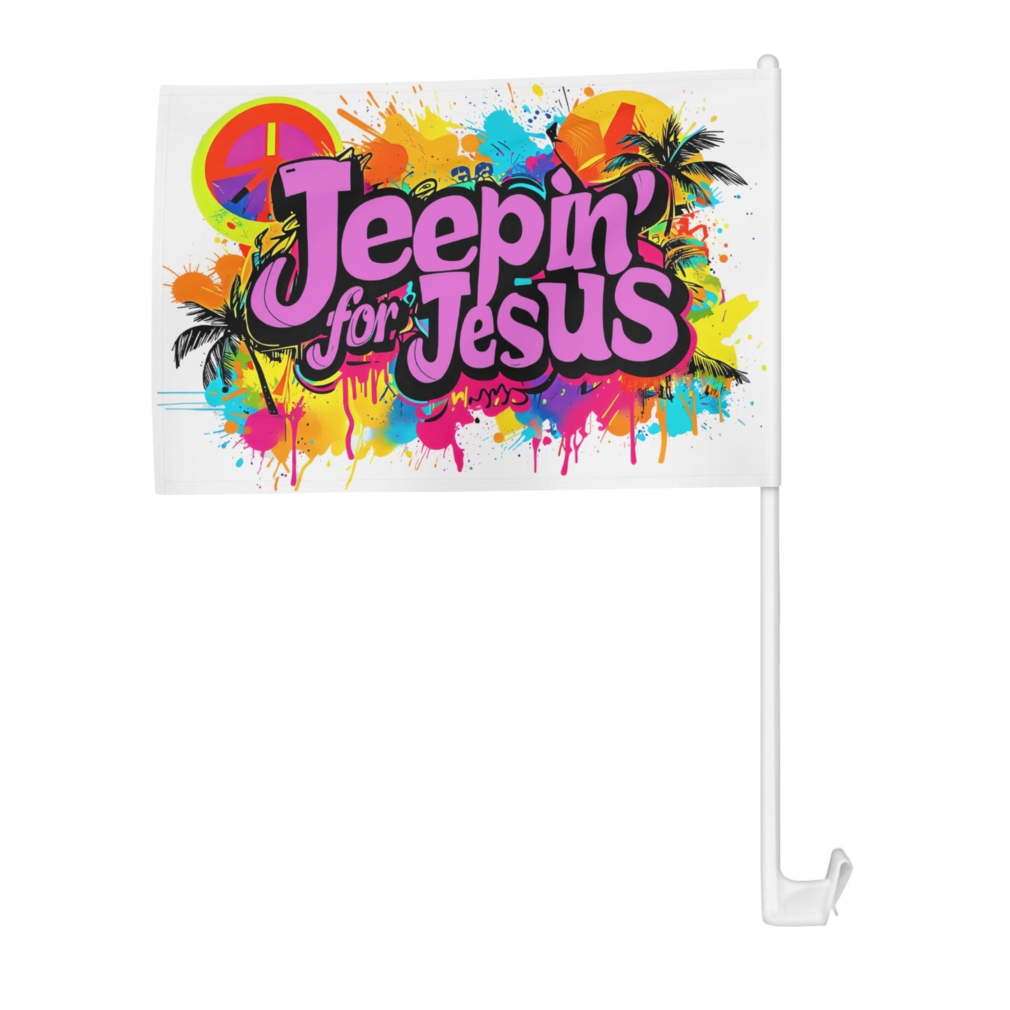 Jeepin Window Flag 12 x 18