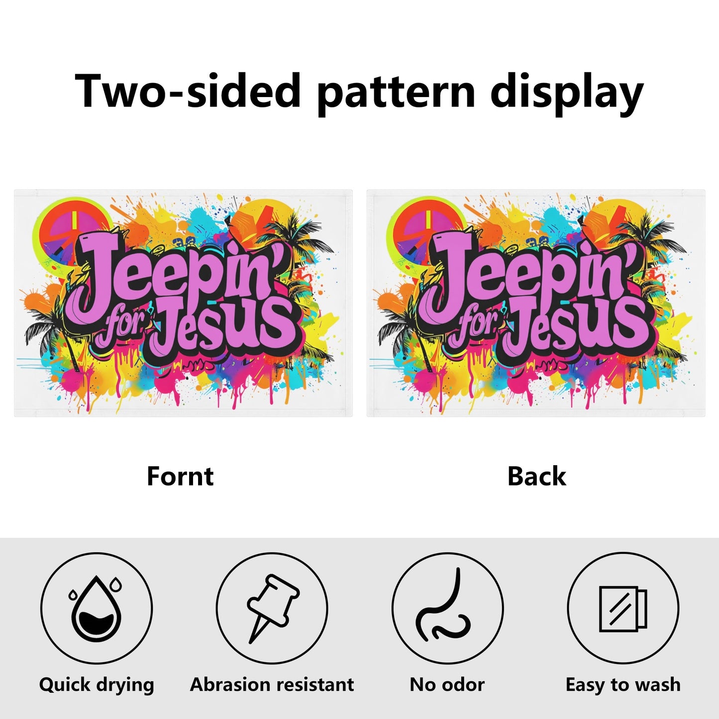 Jeepin Window Flag 12 x 18