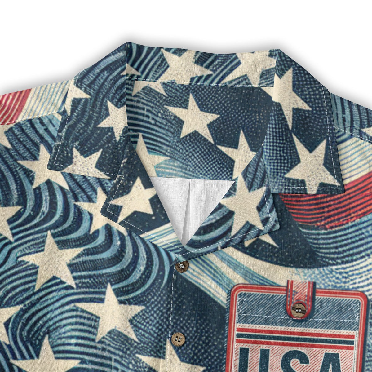 Patriotic Dragonfly Rock Shirts with American Flag Theme - Short Sleeve Cotton Shirt