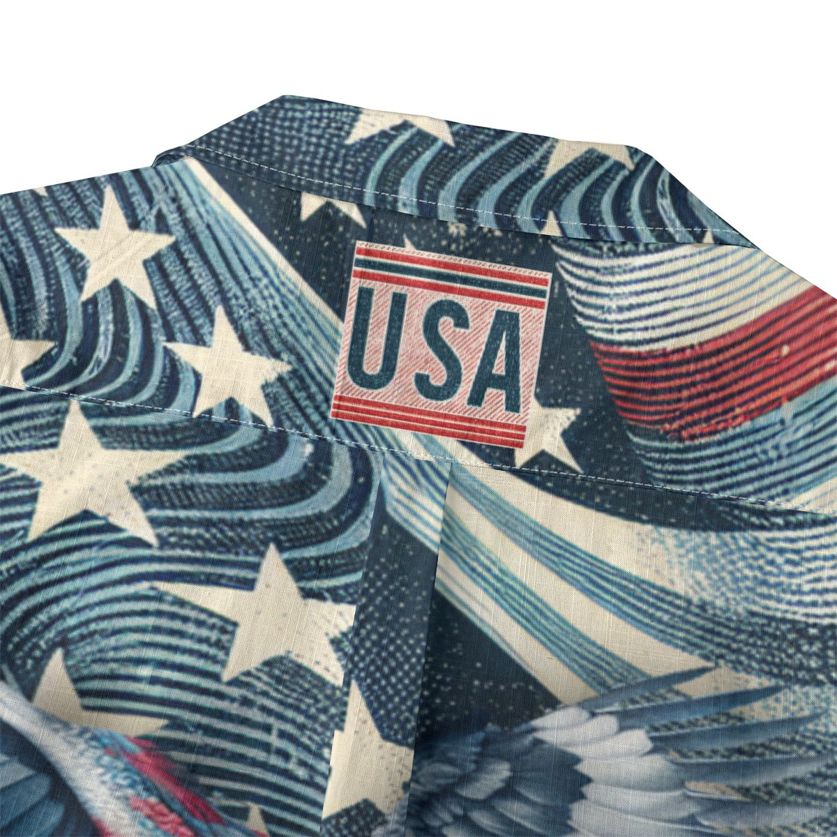 Patriotic Dragonfly Rock Shirts with American Flag Theme - Short Sleeve Cotton Shirt
