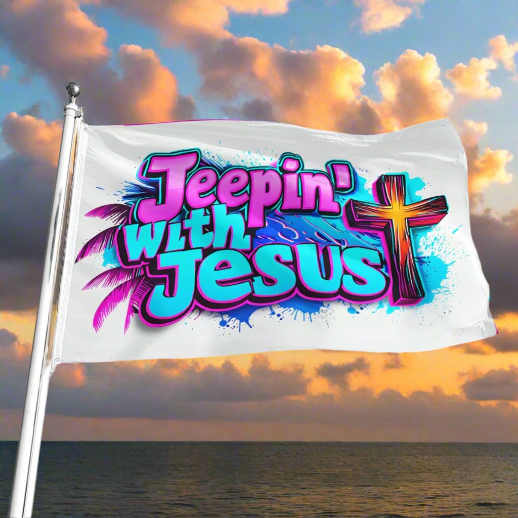 Jeepin' w/ Jesus Flag