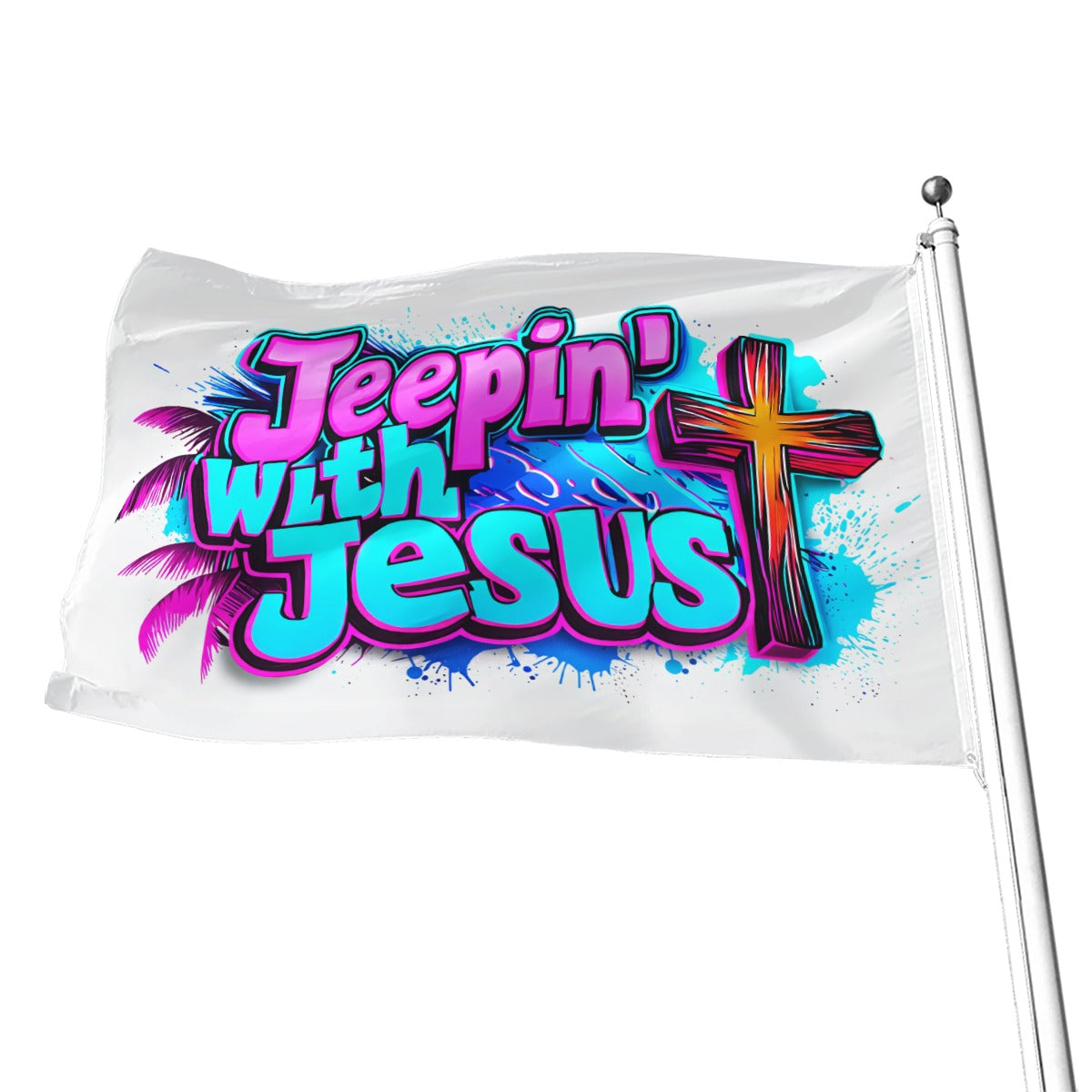 Jeepin' w/ Jesus Flag