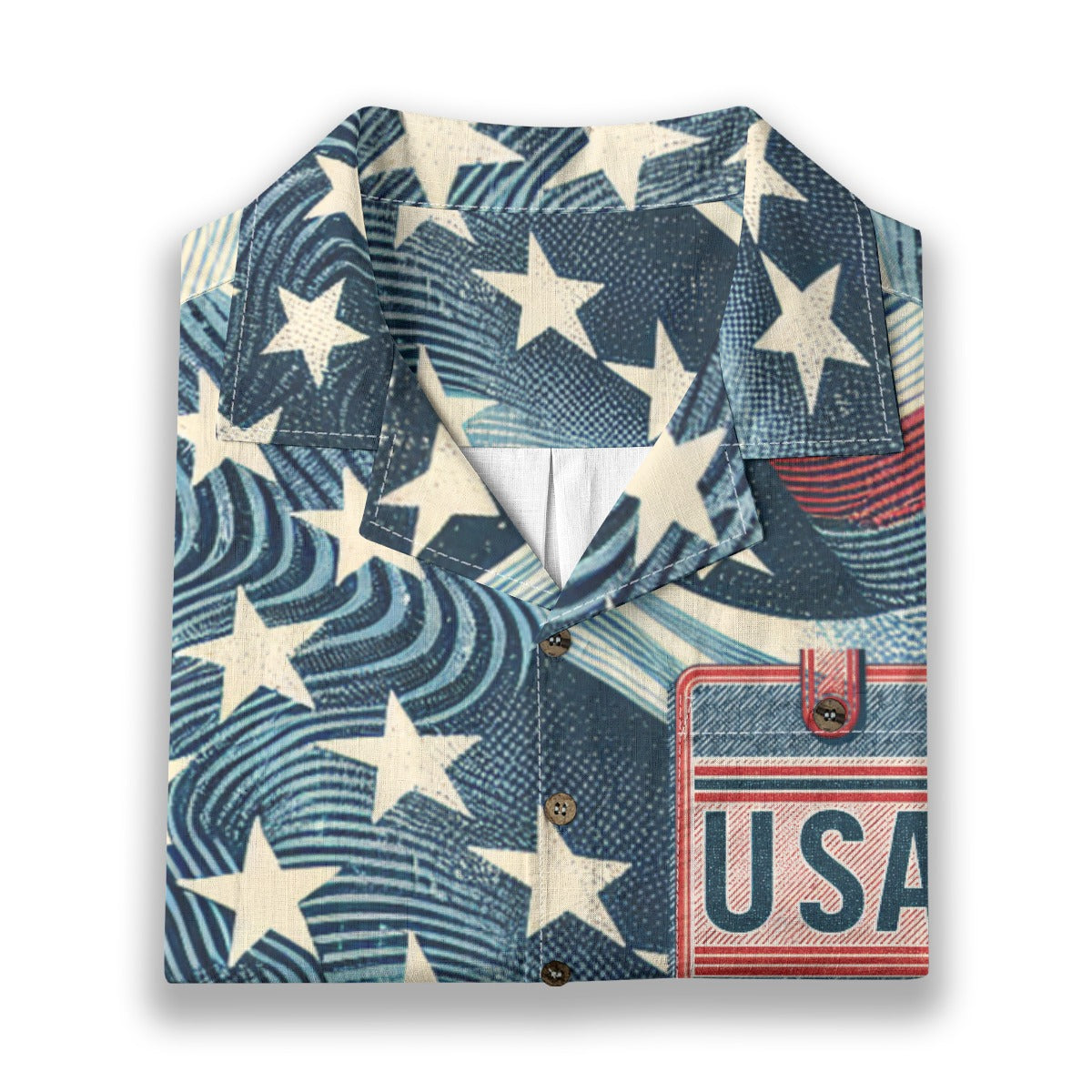 Patriotic Dragonfly Rock Shirts with American Flag Theme - Short Sleeve Cotton Shirt