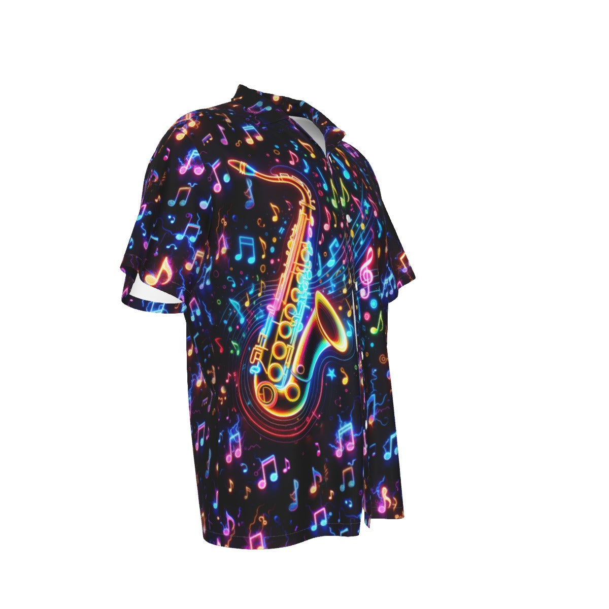Saxy Men's Hawaiian Shirt With Button Closure