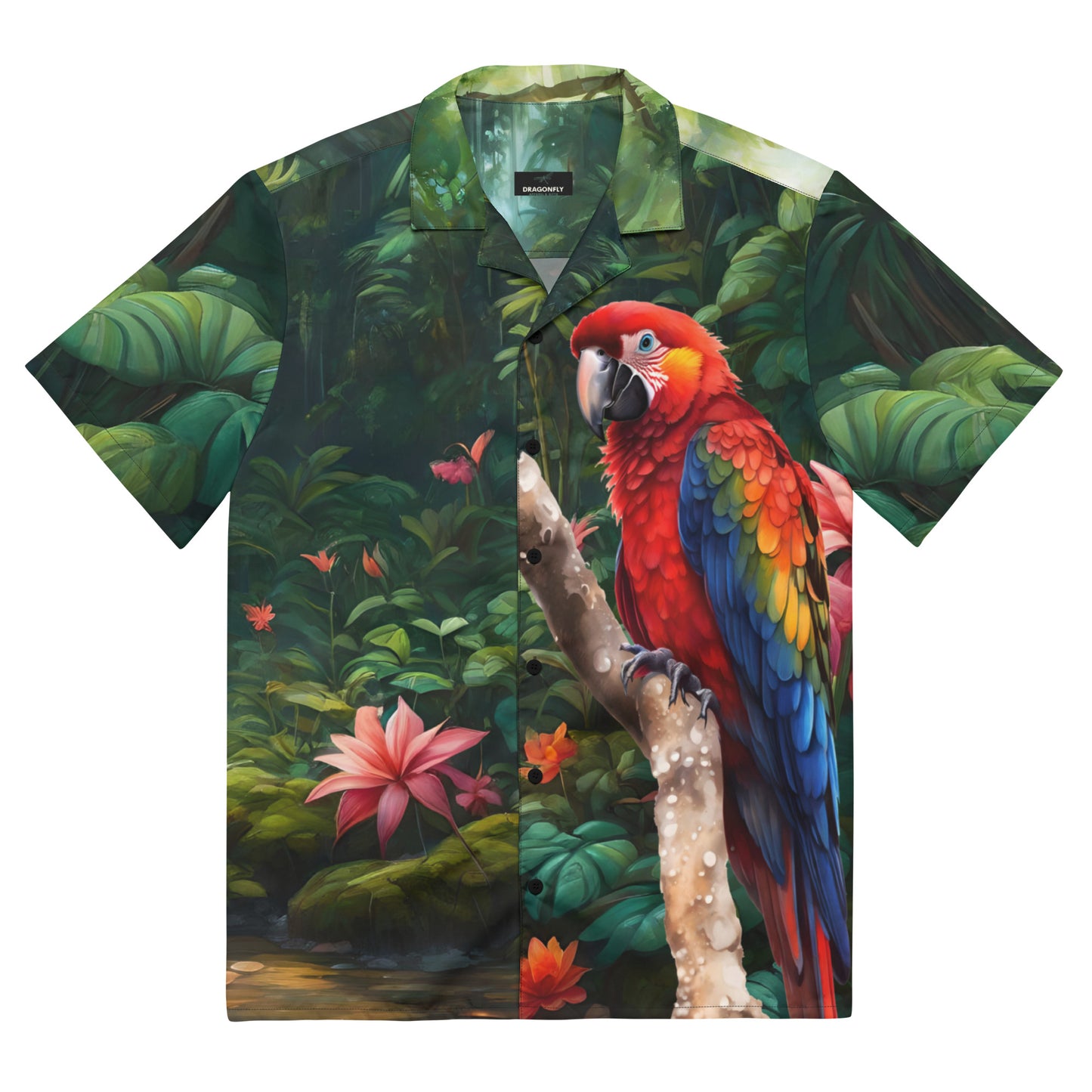 Unisex TropicalHawaiian style shirt.