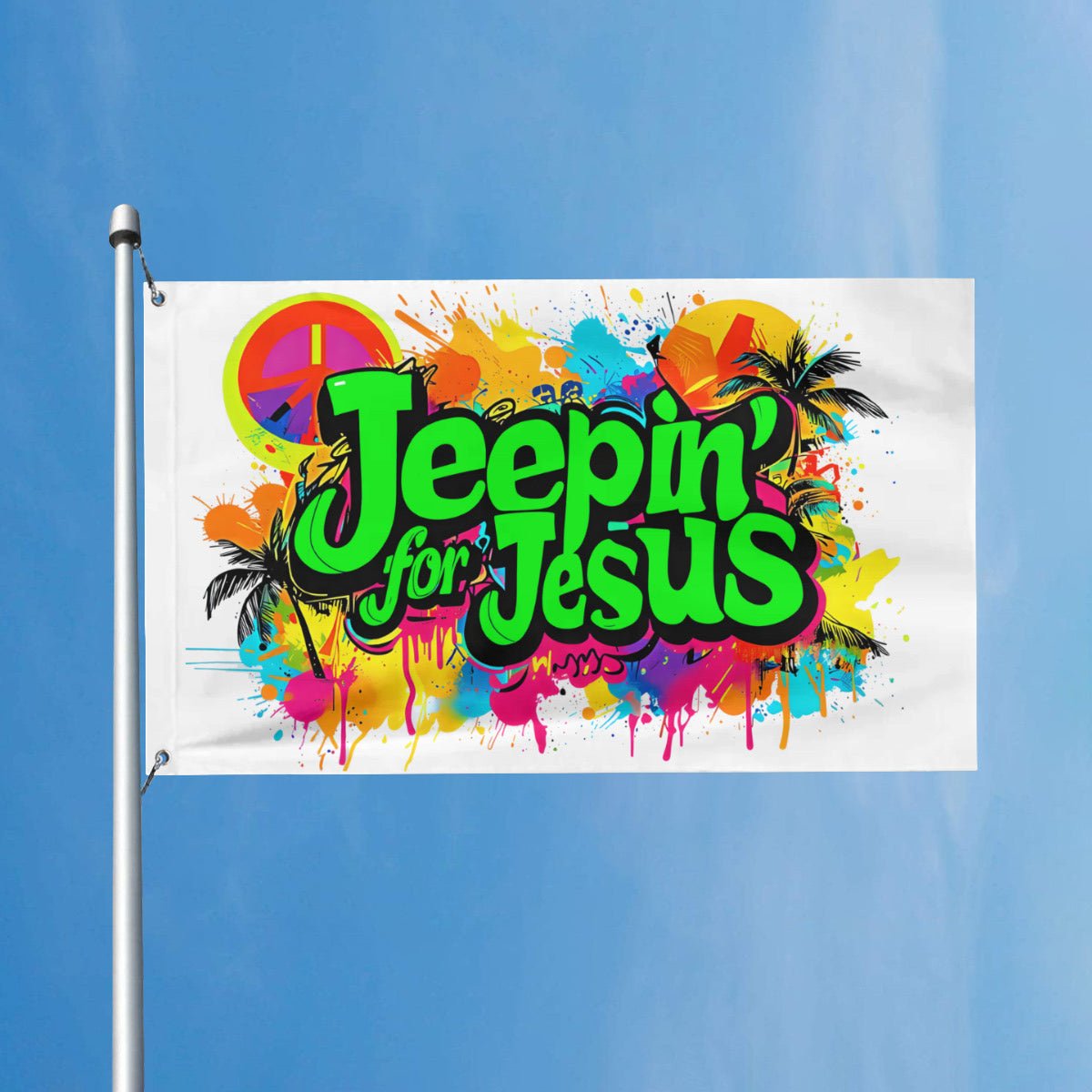 Jeepin' for Jesus 3ft x 5ft Flag