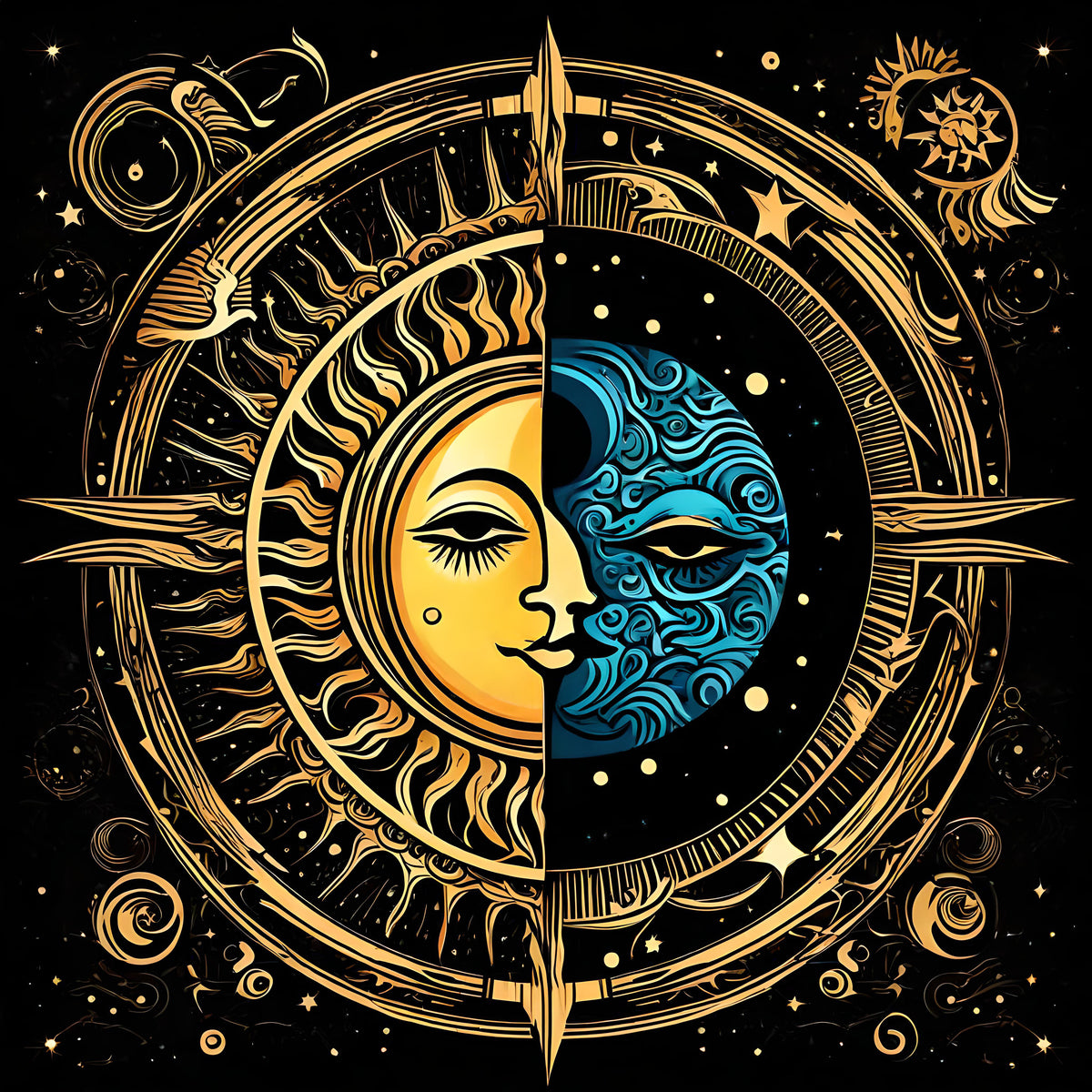 Sun Moon Hawaiian Shirt