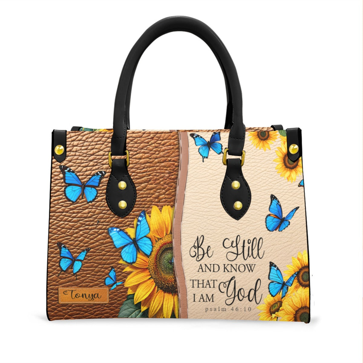 Be Still Tote Bag With Black Handle