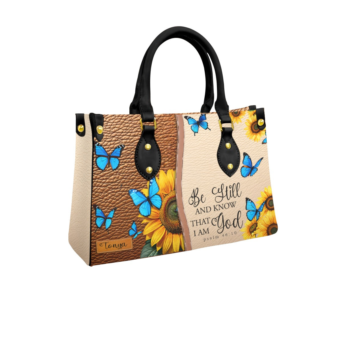 Be Still Tote Bag With Black Handle