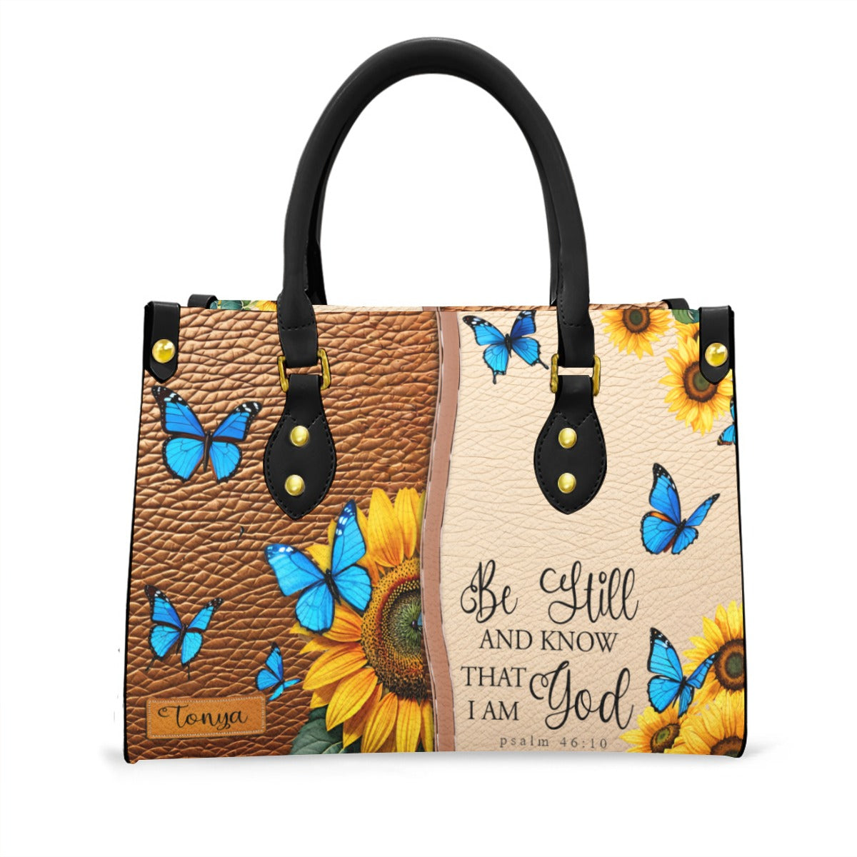 Be Still Tote Bag With Black Handle