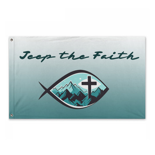 Jeep the Faith 3ft x 5ft Flag