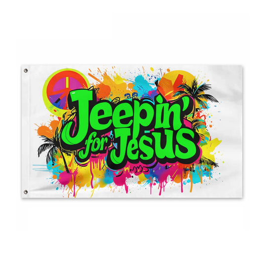 Jeepin' for Jesus 3ft x 5ft Flag